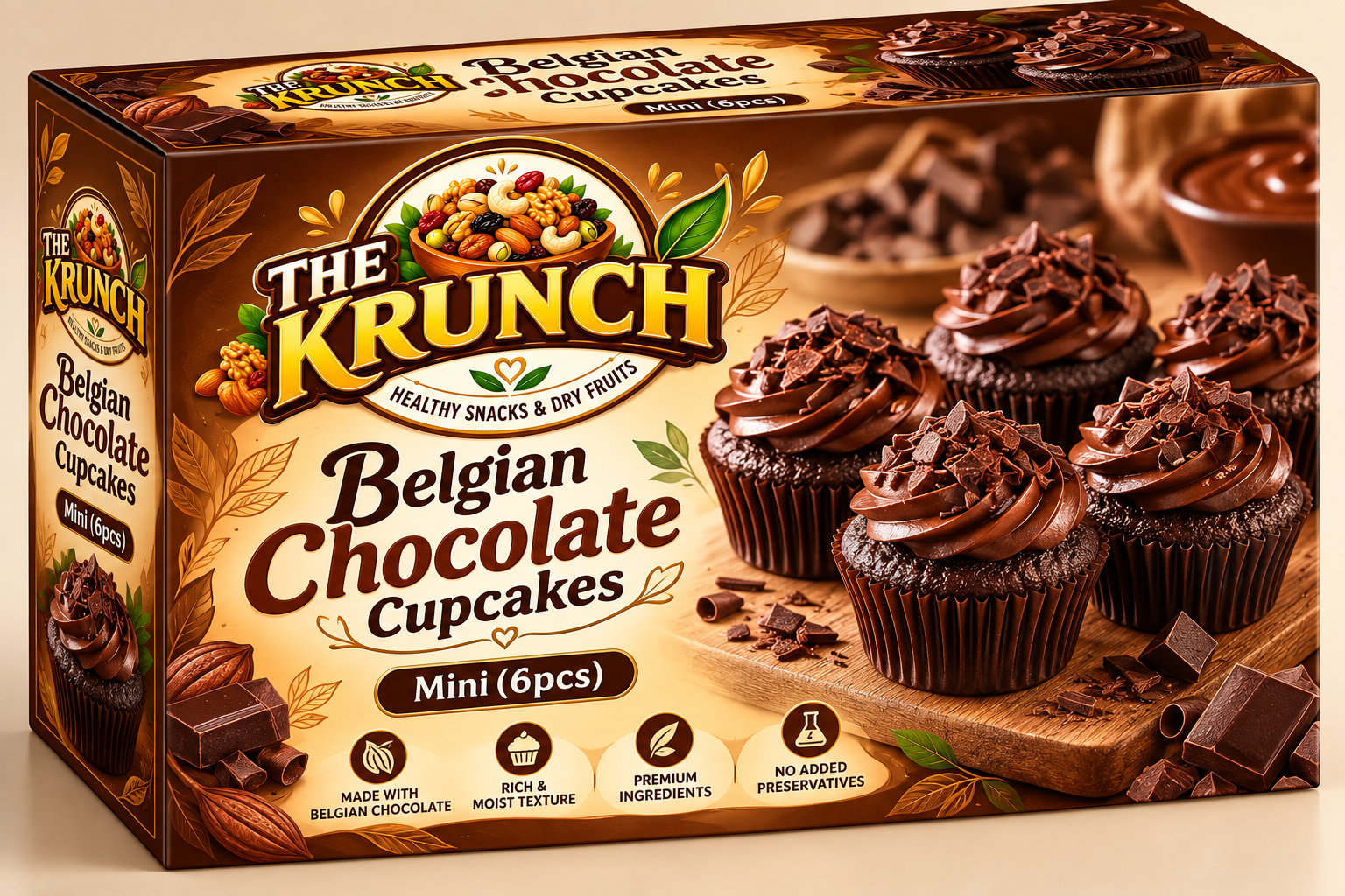 Belgian Chocolate Cupcakes - Mini (6pcs)